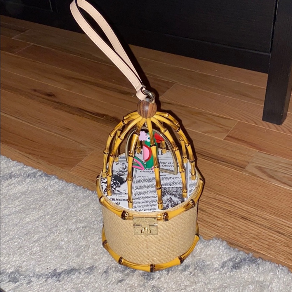 Kate spade parrot novelty wristlet bag